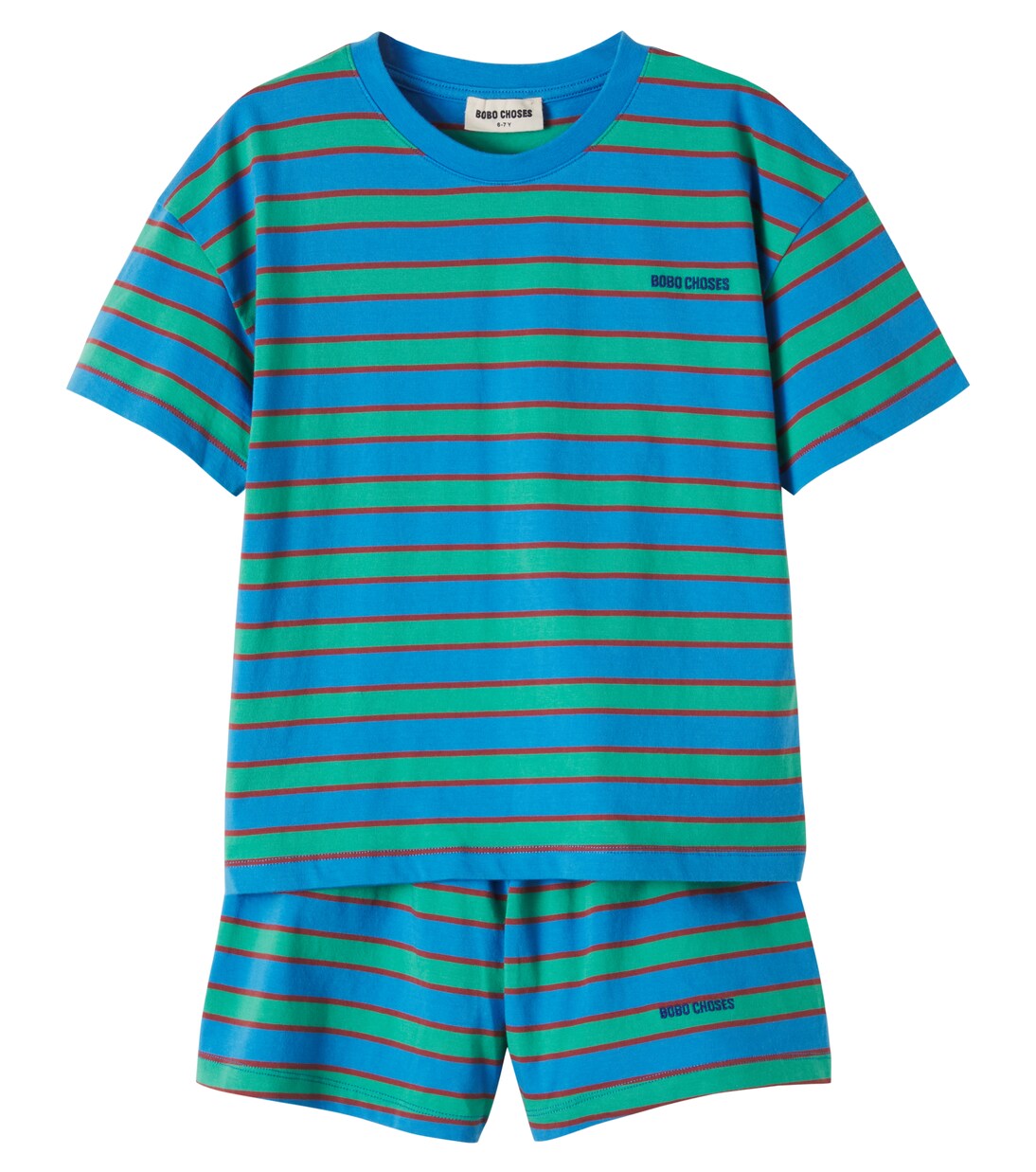 Bobo Choses Blue Stripes cotton pajamas | Bobo Choses