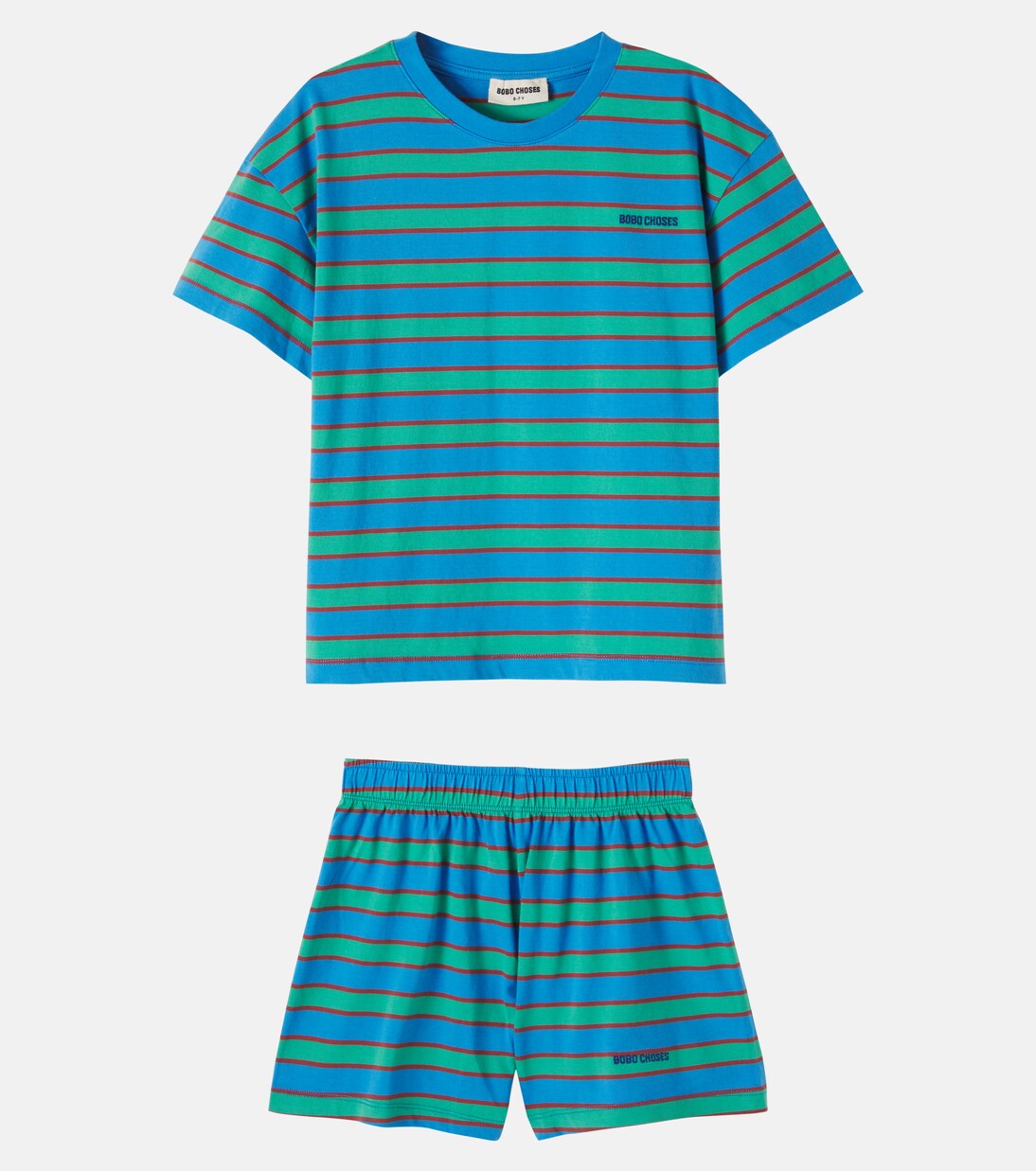 Bobo Choses Blue Stripes cotton pajamas | Bobo Choses