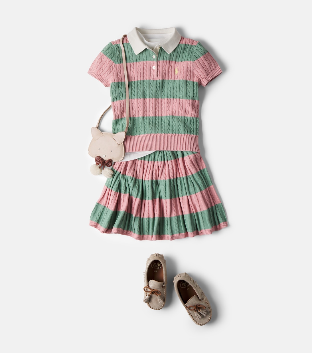 Set aus Polopullover und Rock aus Baumwolle | Polo Ralph Lauren Kids
