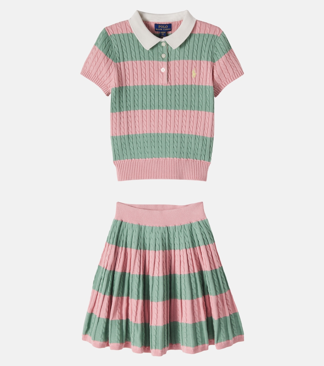 Set aus Polopullover und Rock aus Baumwolle | Polo Ralph Lauren Kids