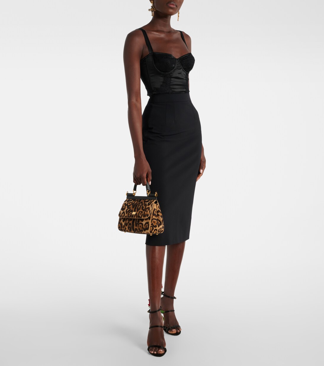 Body aus Seide mit Spitze | Dolce&Gabbana