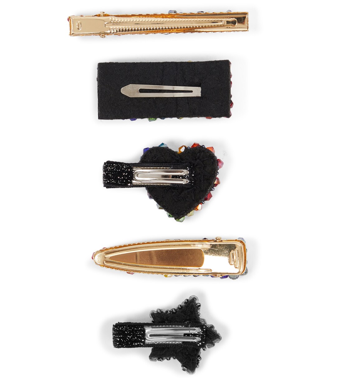 Set of 5 embellished hair clips | Monnalisa