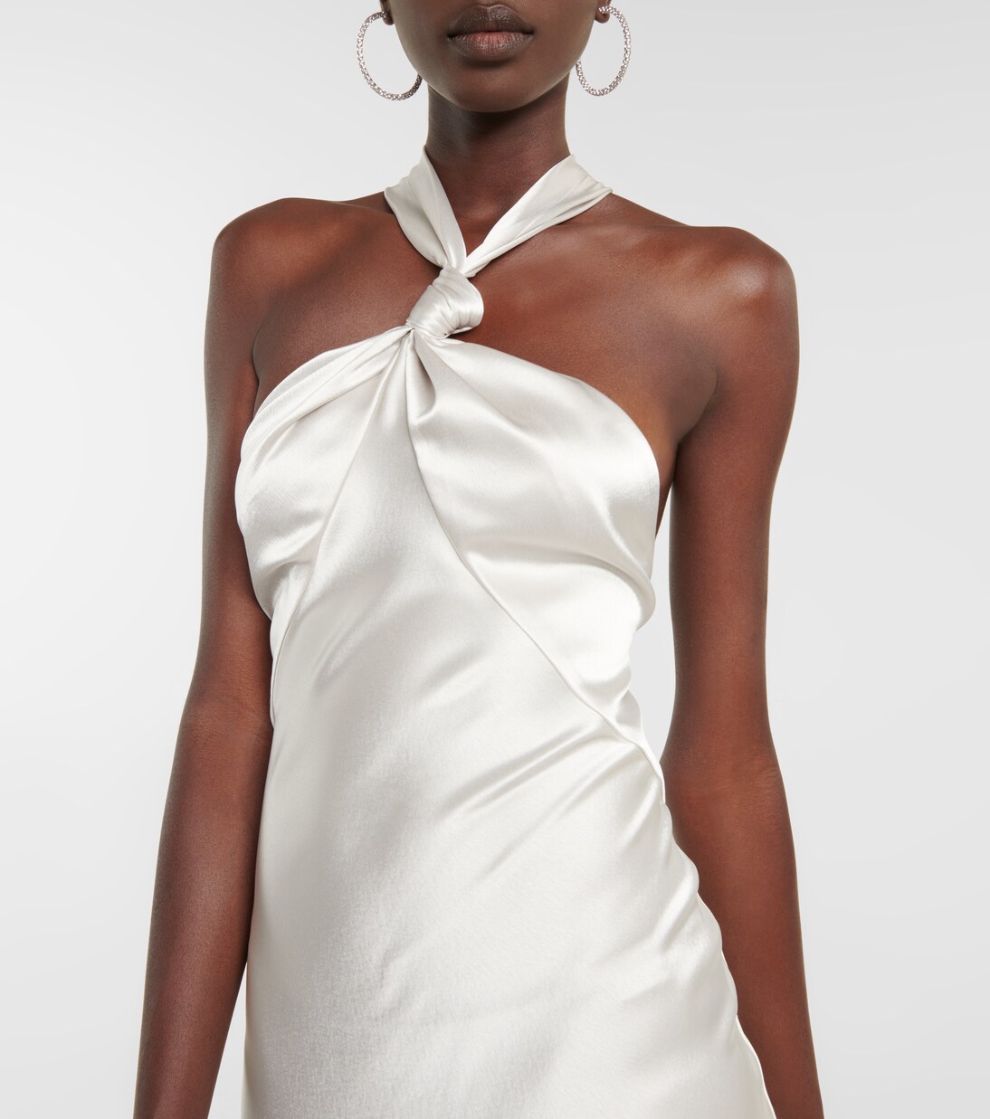 Robe de mariée longue Santorini en satin | Galvan