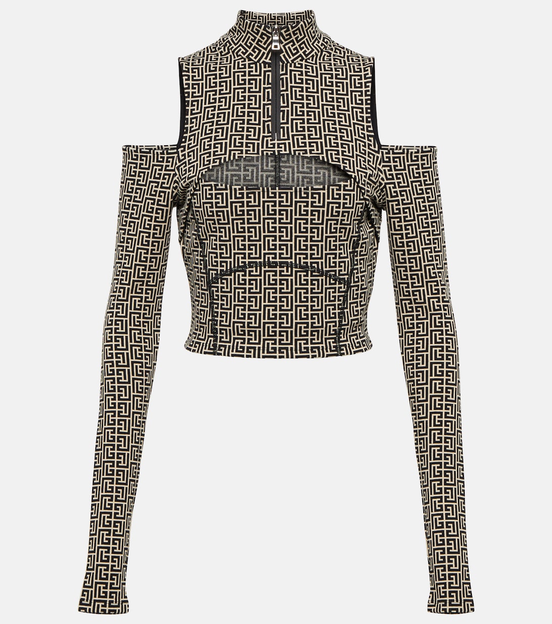 Cropped-Top aus einem Baumwollgemisch | Balmain