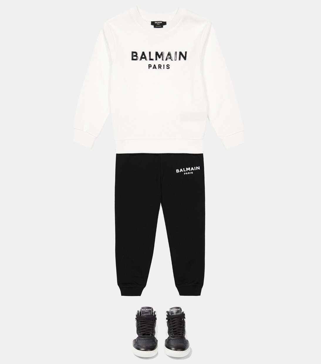 Sweat-shirt en coton à logo | Balmain Kids