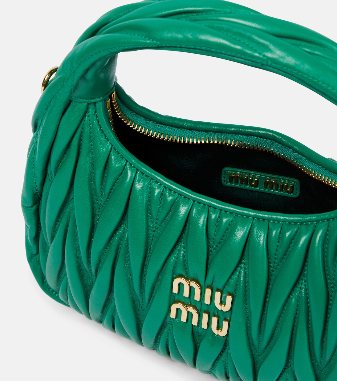 Miu Wander matelassé shoulder bag | Miu Miu