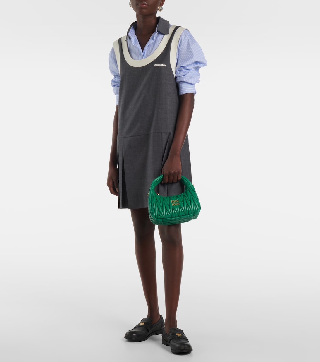 Miu Wander matelassé shoulder bag | Miu Miu