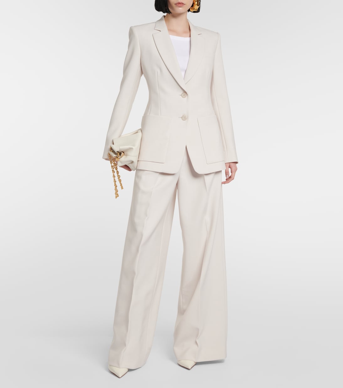 Single-breasted wool-blend blazer | Dorothee Schumacher