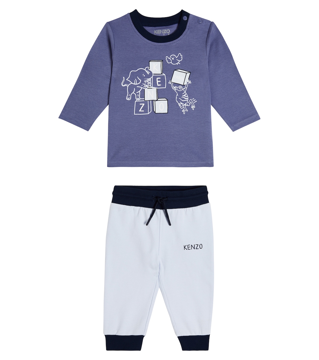 Baby printed cotton top and pants set | Kenzo Kids