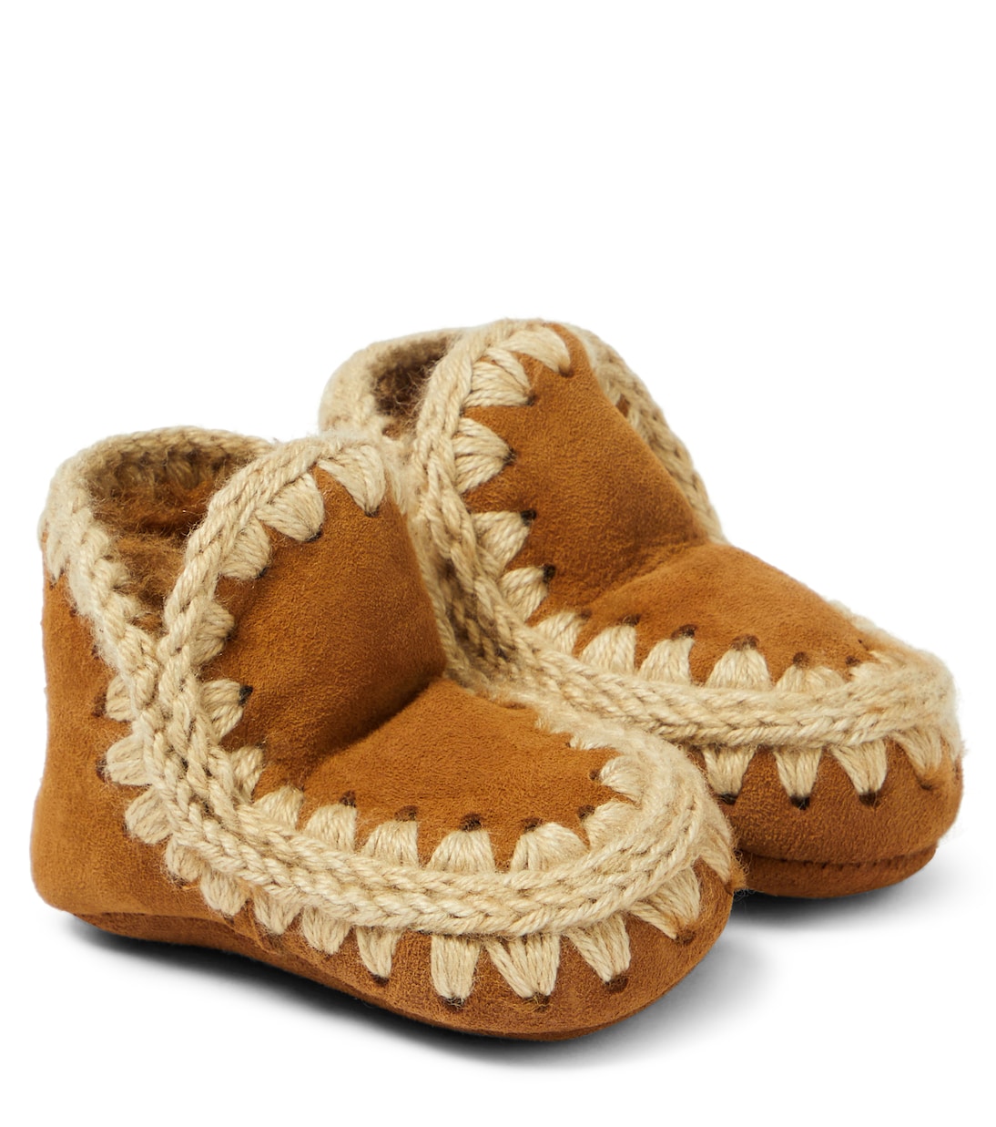 Baby shearling-lined suede booties | Mou Kids