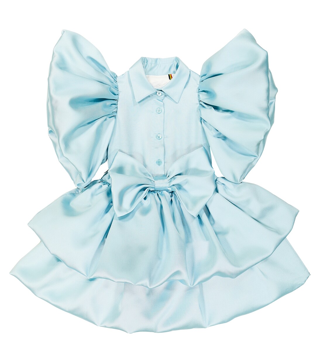 Gloss bow-detail ruffled dress | Caroline Bosmans