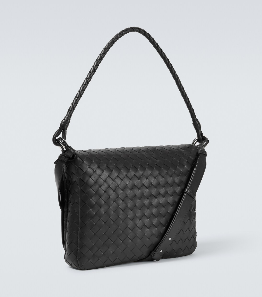 Swing Intrecciato leather messenger bag | Bottega Veneta