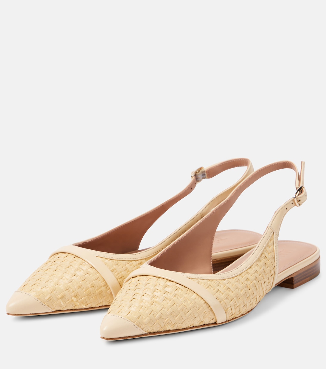 Jama raffia slingback ballet flats | Malone Souliers