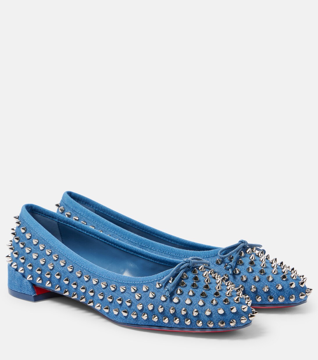 Sweetie Jane Spikes denim ballet flats | Christian Louboutin