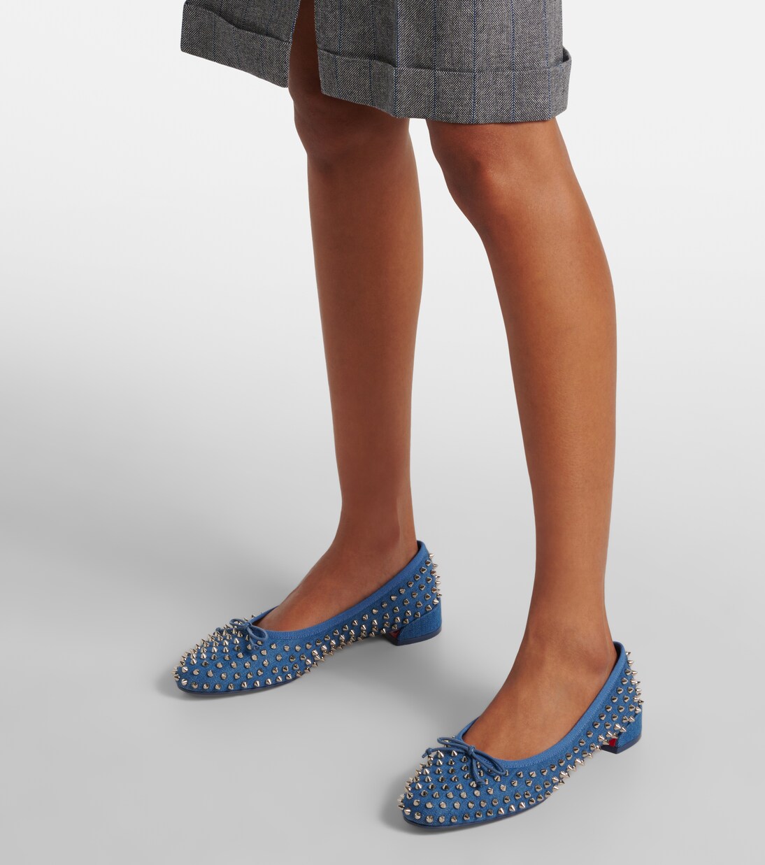 Sweetie Jane Spikes denim ballet flats | Christian Louboutin