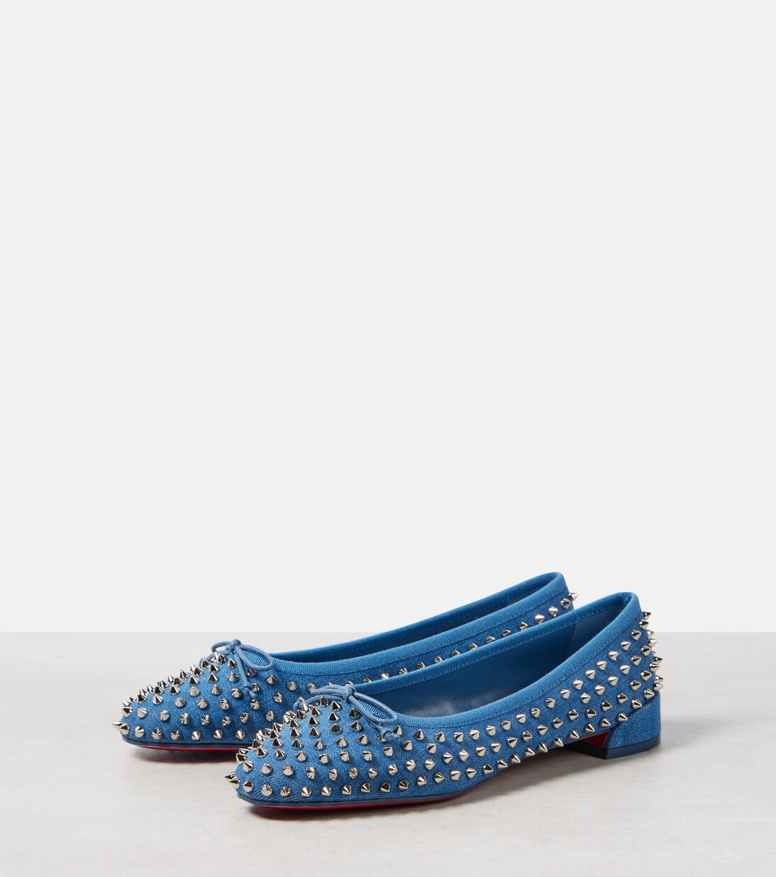 Sweetie Jane Spikes denim ballet flats | Christian Louboutin