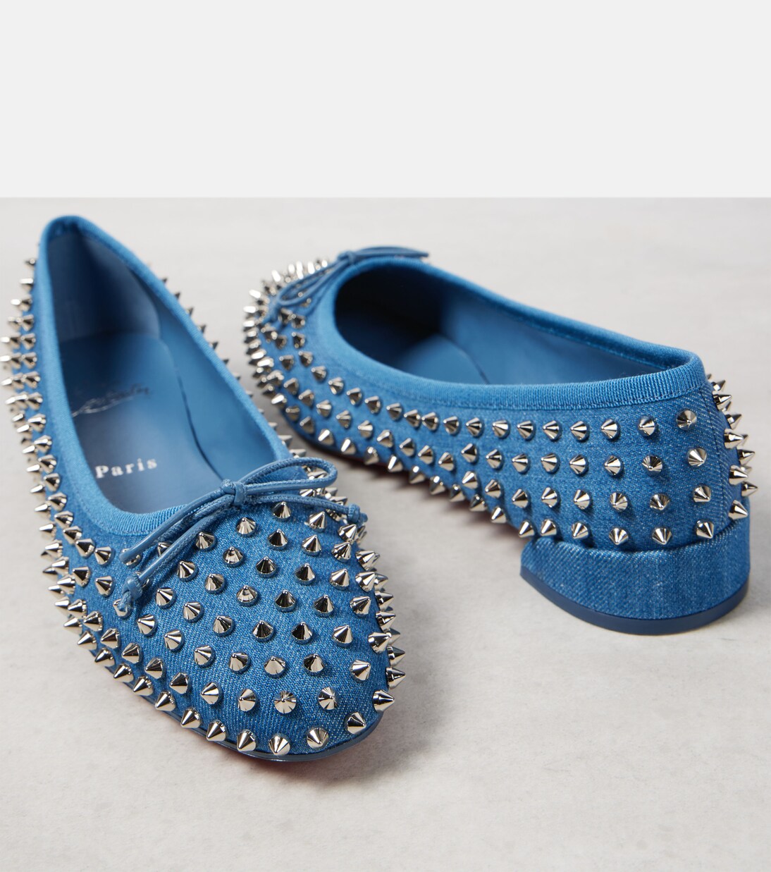 Sweetie Jane Spikes denim ballet flats | Christian Louboutin