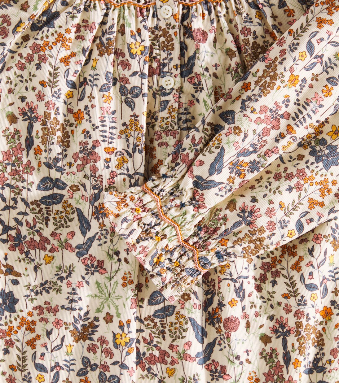 Petale smocked floral cotton top | Bonpoint