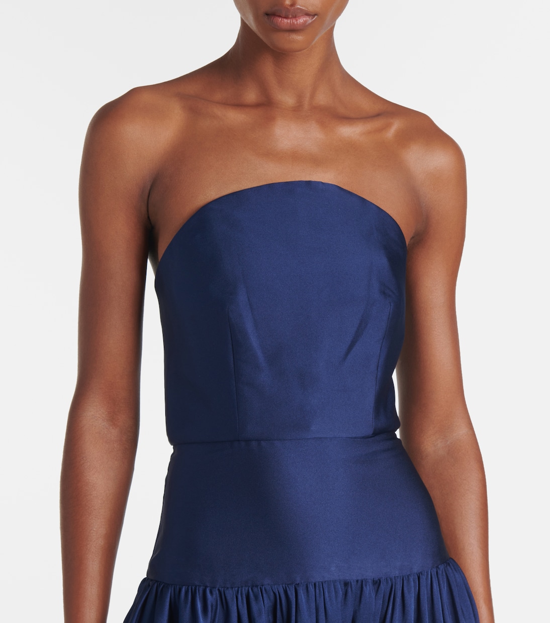 Robe longue bustier en taffetas | Roland Mouret