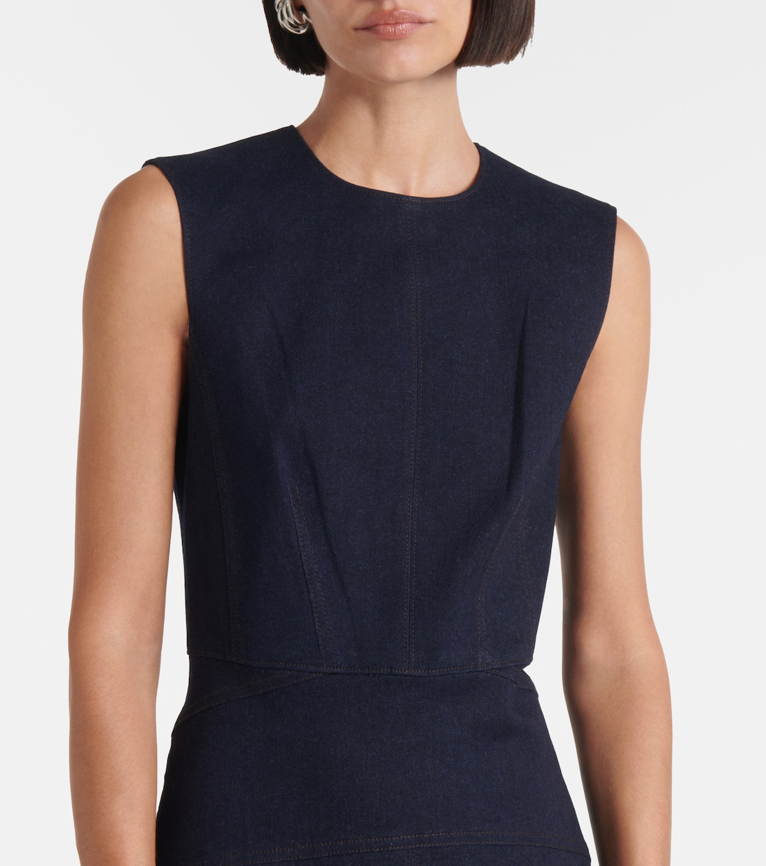 Robe midi Karrigan en jean | Veronica Beard