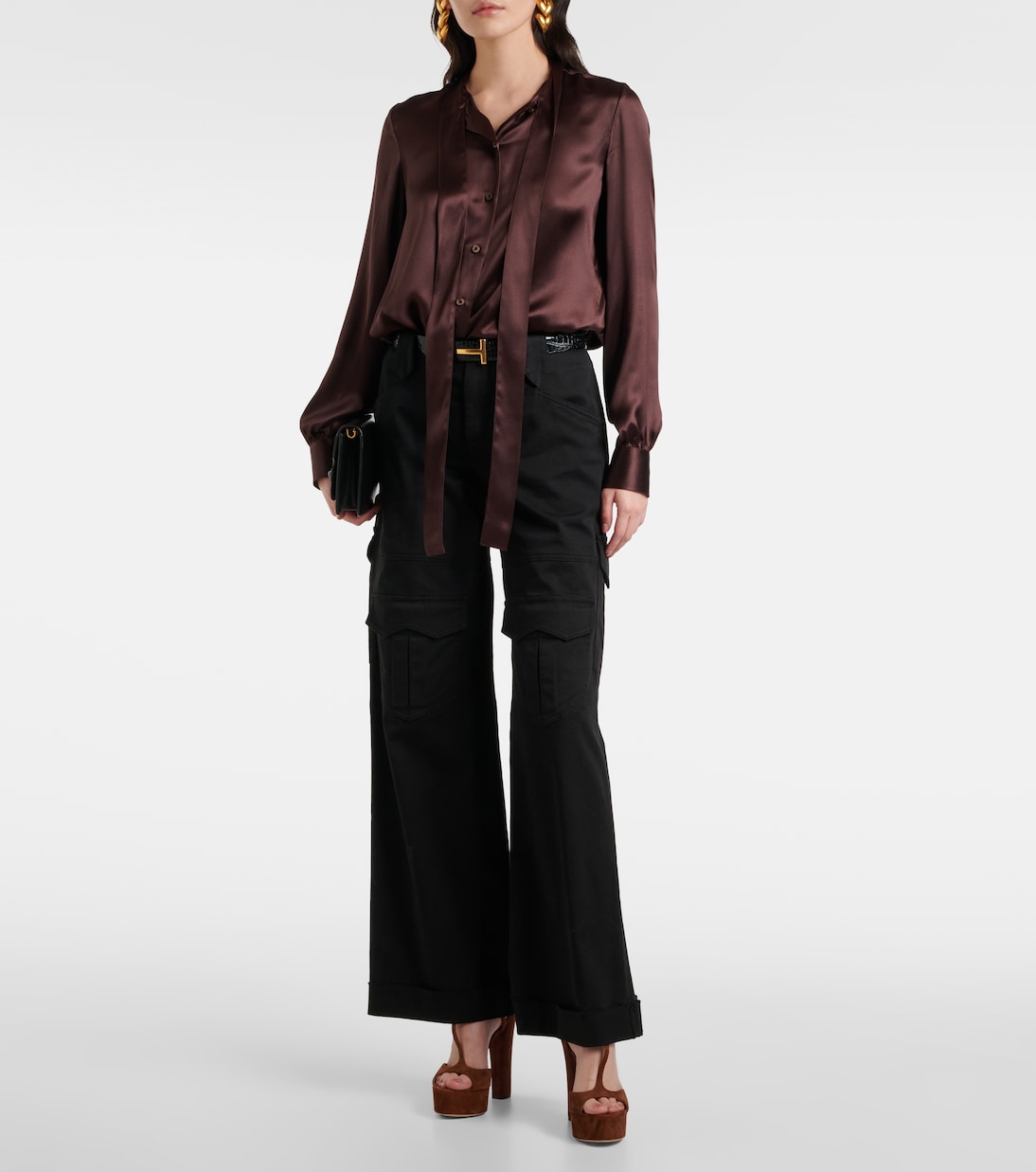 Angelina 130 suede platform sandals | Tom Ford