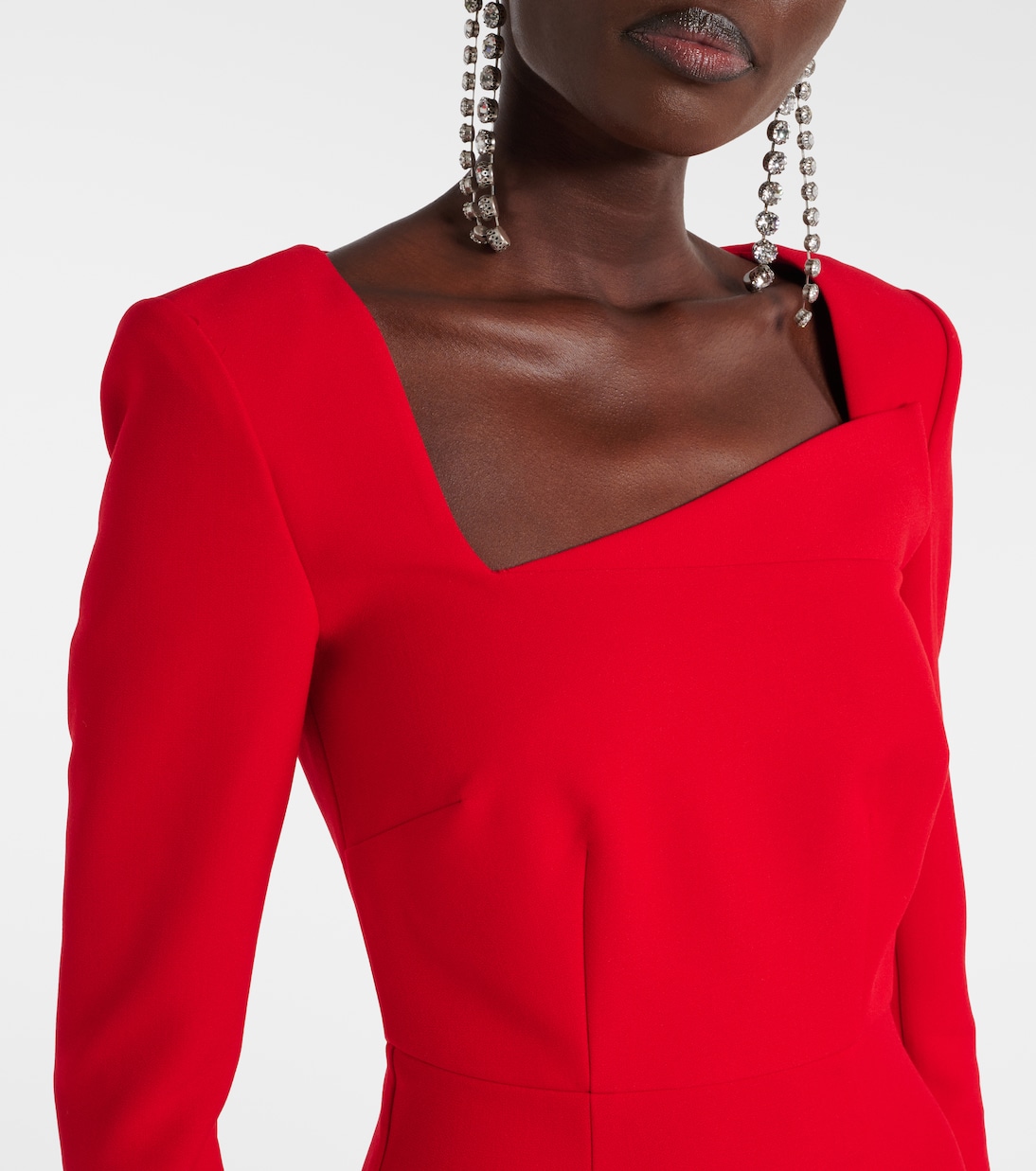 Abito corto asimmetrico in crêpe | Roland Mouret