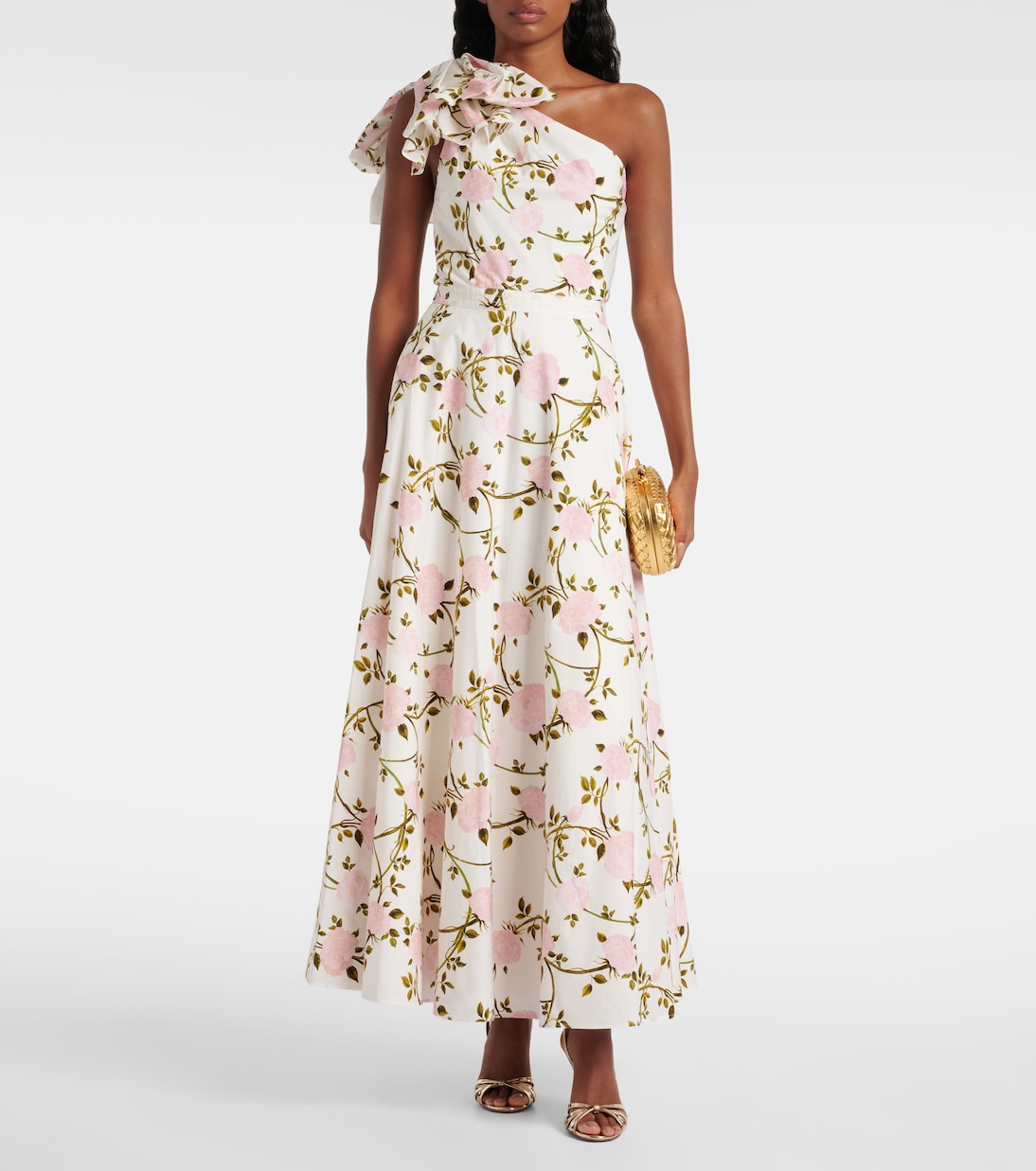 Abito lungo monospalla in cotone  | Giambattista Valli