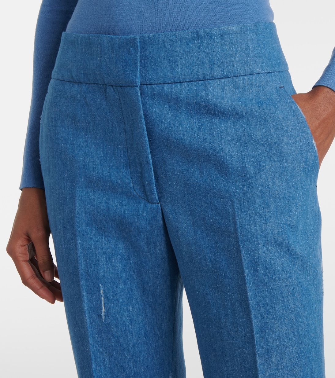 Pantalon évasé Marsh en coton et lin | Gabriela Hearst