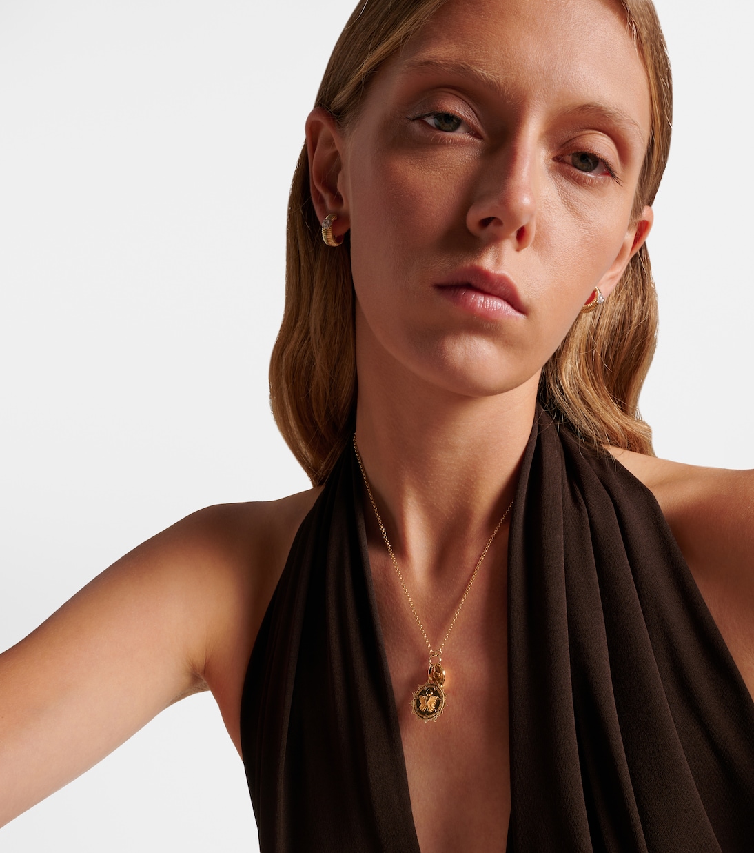 Reverie Medium 18kt gold pendant with diamonds | FoundRae