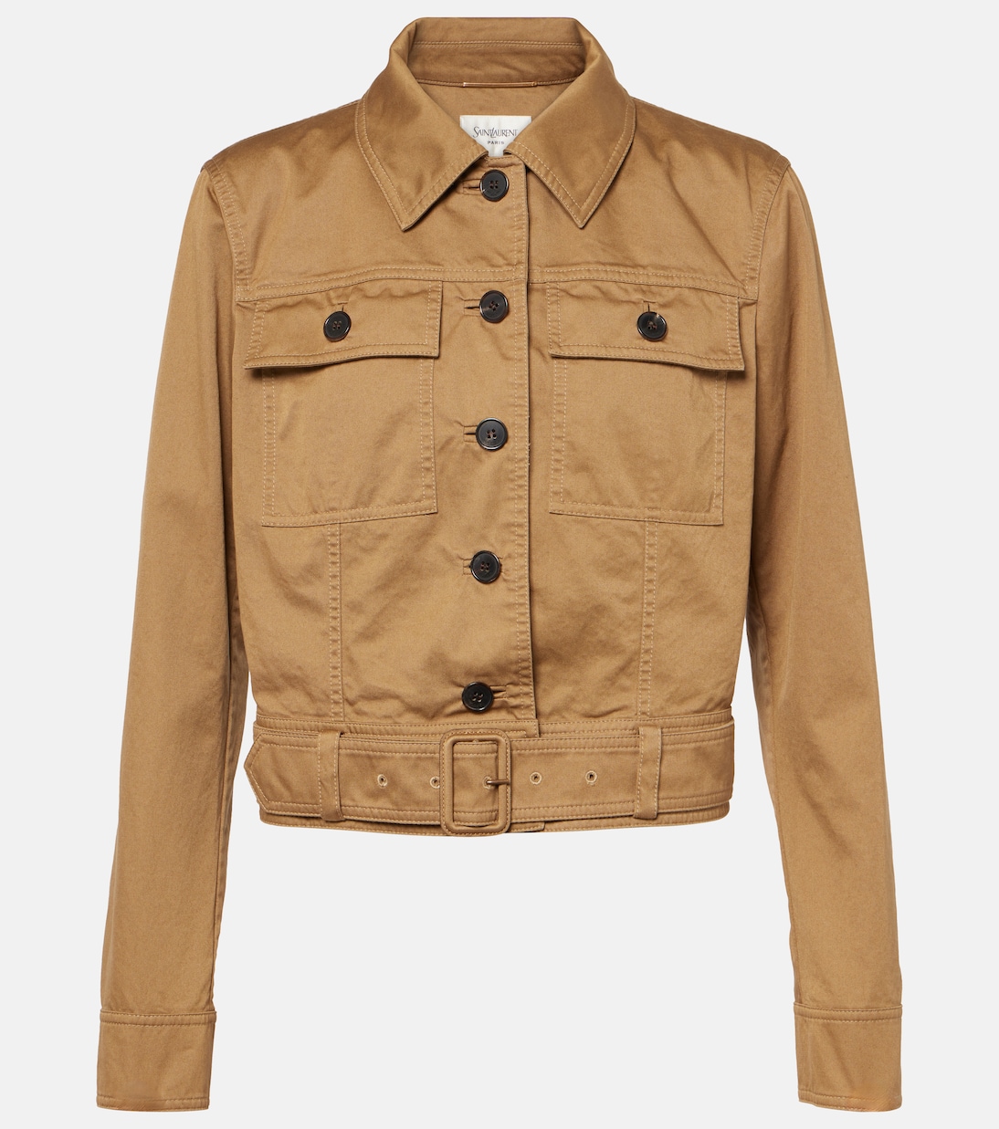 Cropped cotton serge jacket | Saint Laurent
