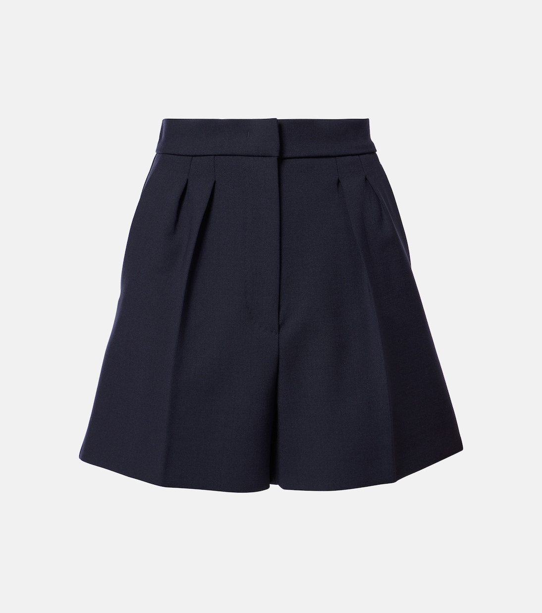 Zic high-rise wool-blend canvas shorts | Max Mara