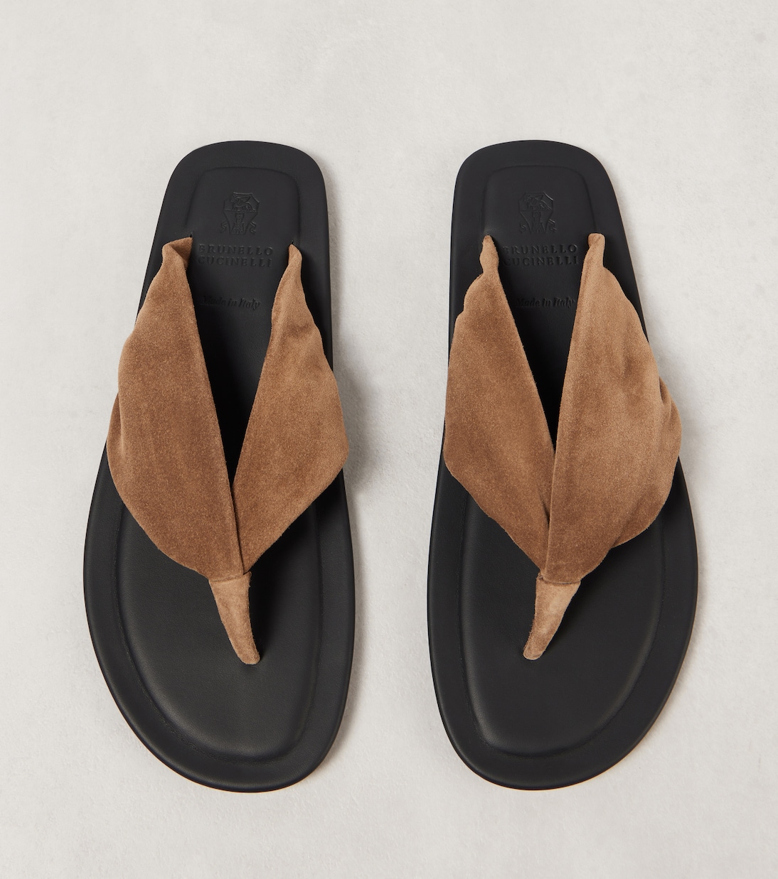 Suede thong sandals | Brunello Cucinelli
