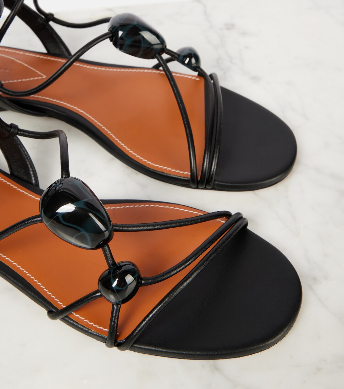 Gleam leather sandals | Zimmermann