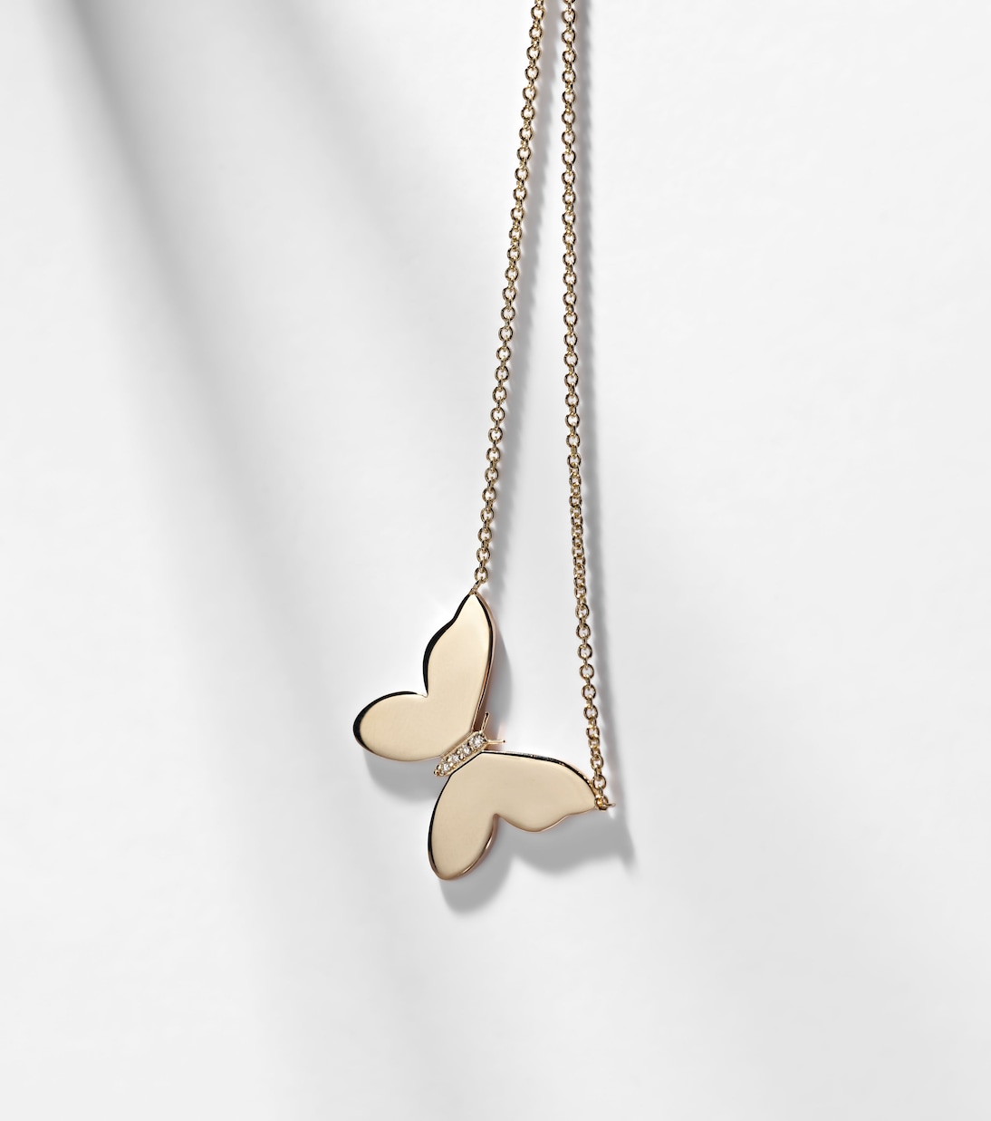 Butterfly 14kt gold necklace with diamonds | Sydney Evan