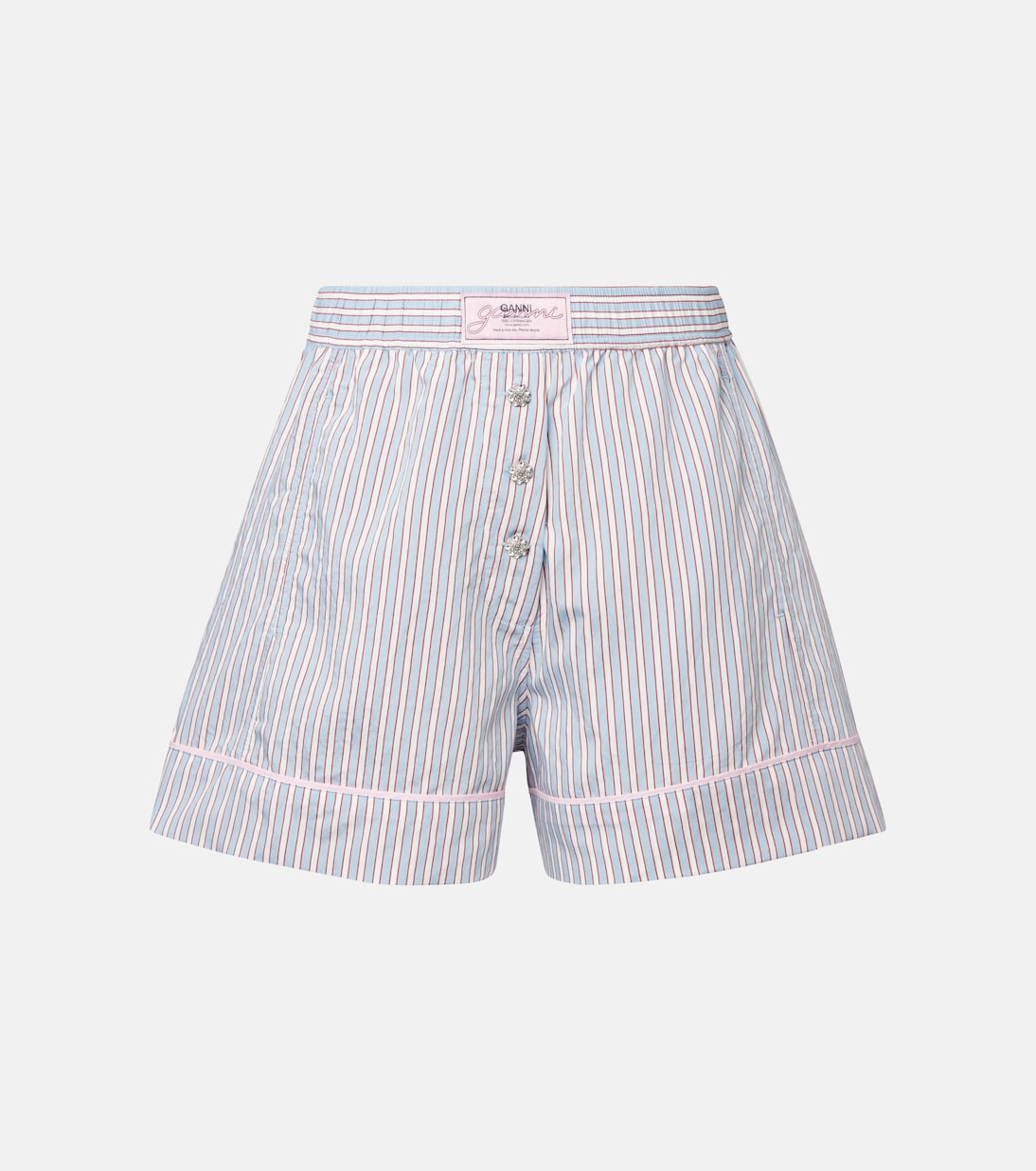 Striped Bermuda shorts | Ganni