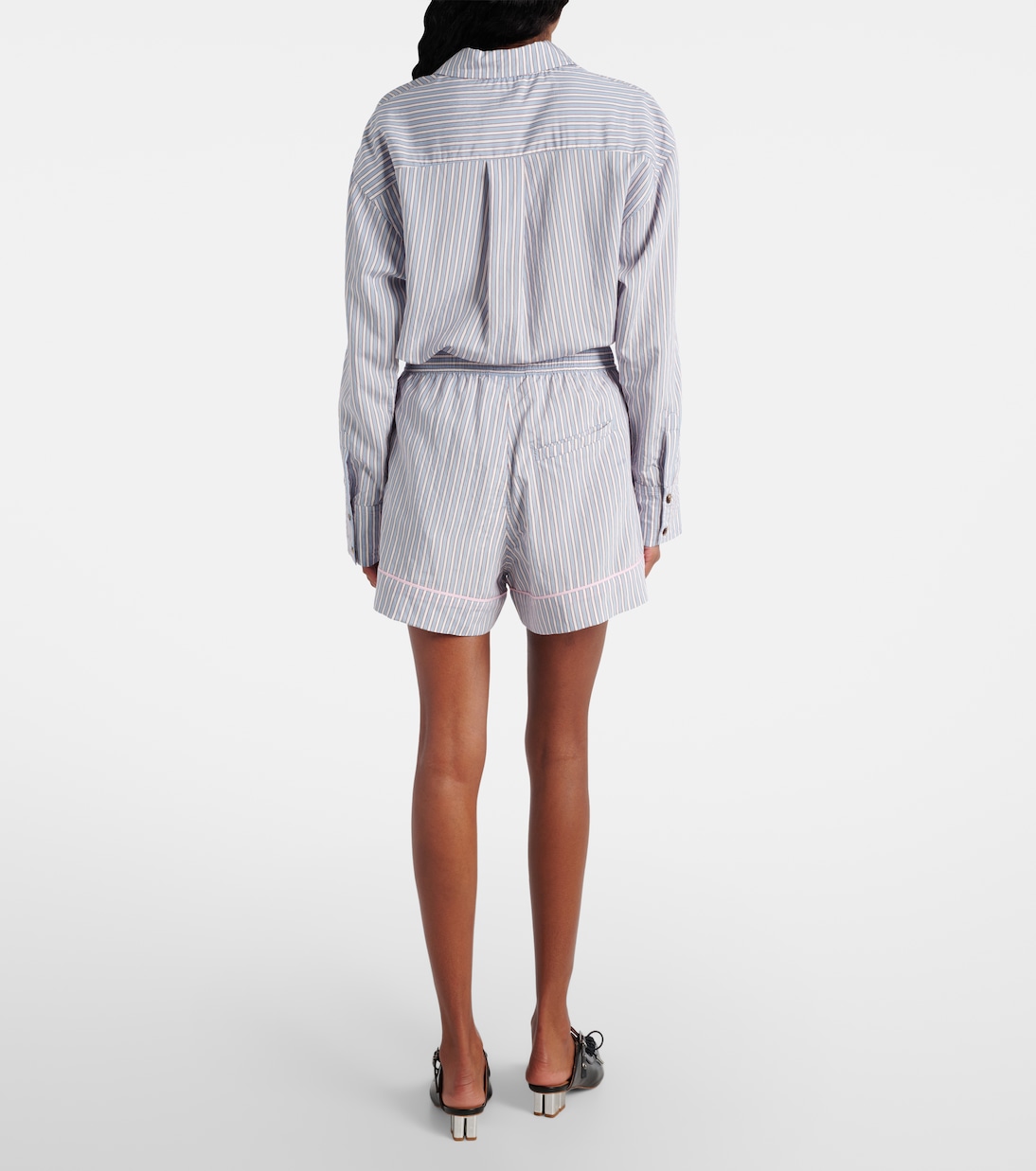 Striped Bermuda shorts | Ganni