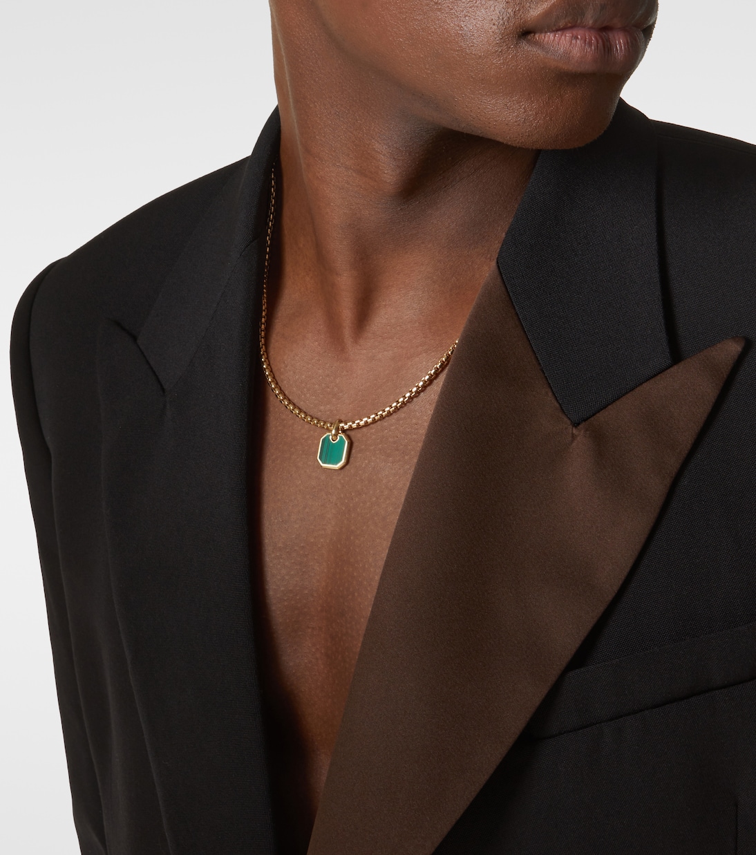 Amulet 18kt gold pendant with malachite | David Yurman