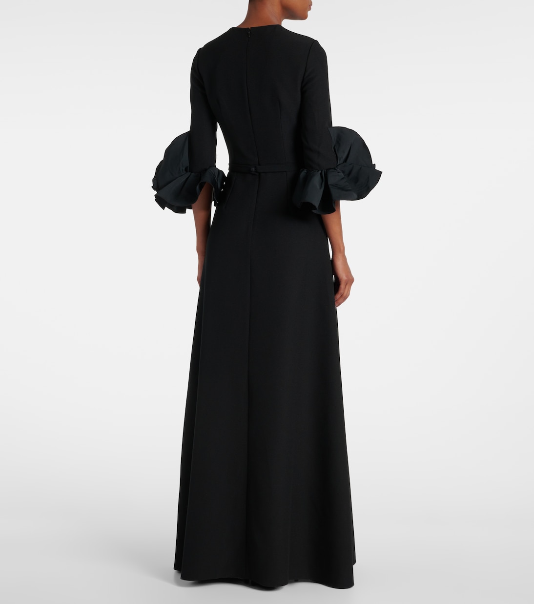 Belted ruffled crêpe gown | Safiyaa