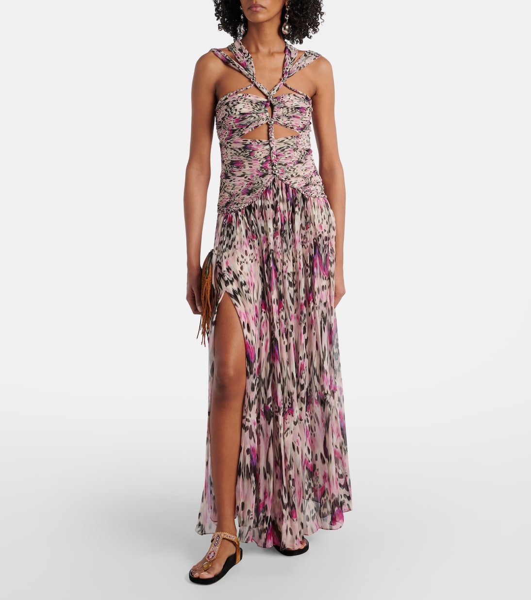 Bestickte Sandalen Enore aus Veloursleder | Isabel Marant