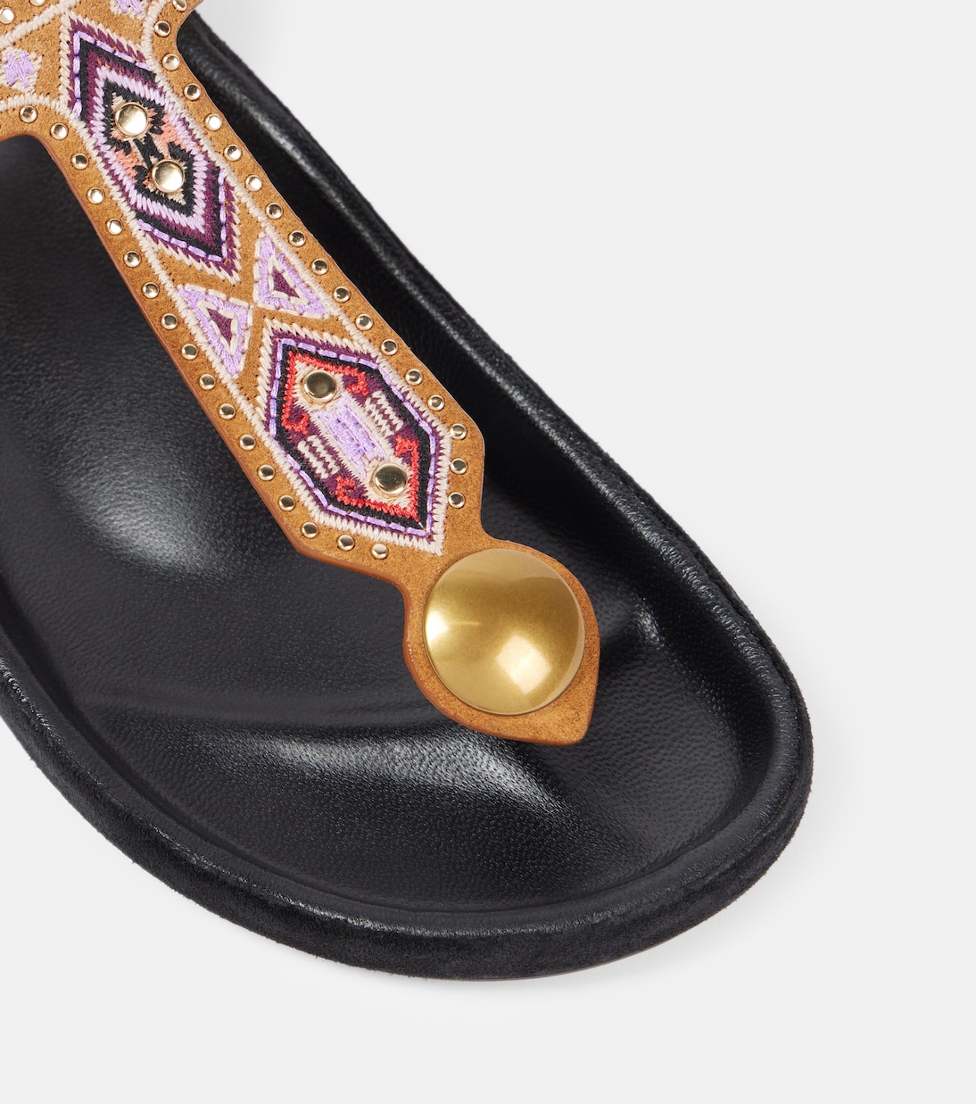 Bestickte Sandalen Enore aus Veloursleder | Isabel Marant