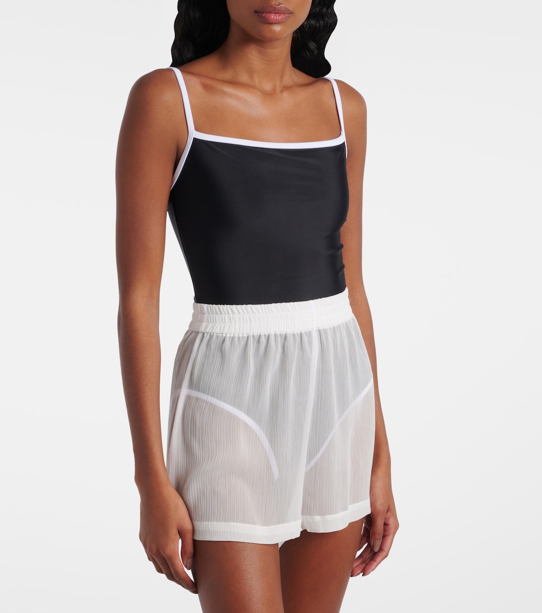 Sheer high-rise shorts | Jade Swim