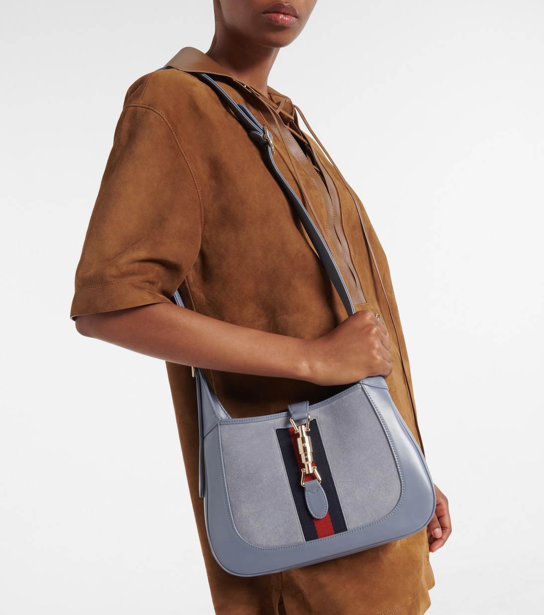 Borsa Jackie 1961 Medium in suede e pelle | Gucci