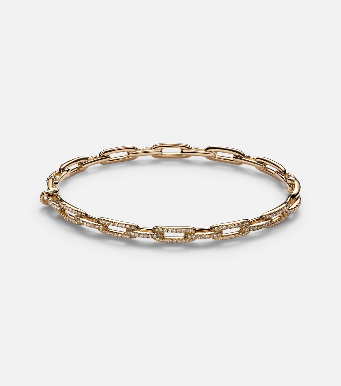 Stax Chain Link 18kt gold bracelet with diamonds | David Yurman
