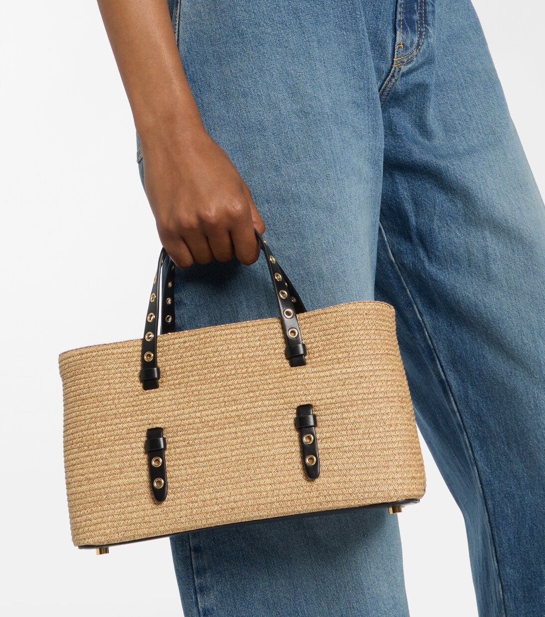 Mina 25 Medium woven tote bag | Alaïa