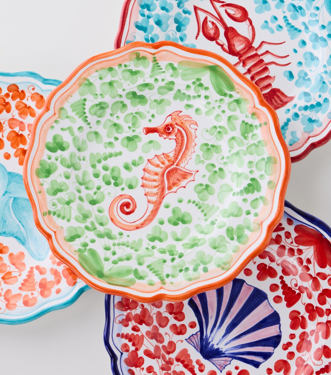 Dots set of 4 ceramic dinner plates | Les-Ottomans