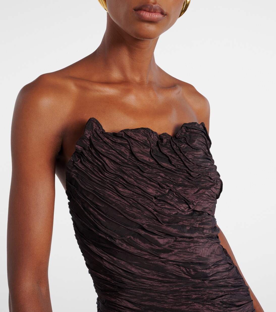 Draped off-shoulder corset gown | Marmar Halim