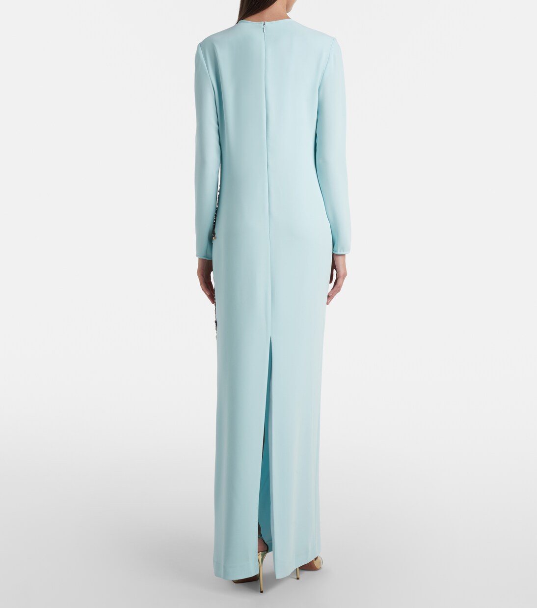 Verzierte Robe Siriana aus Crêpe | Costarellos