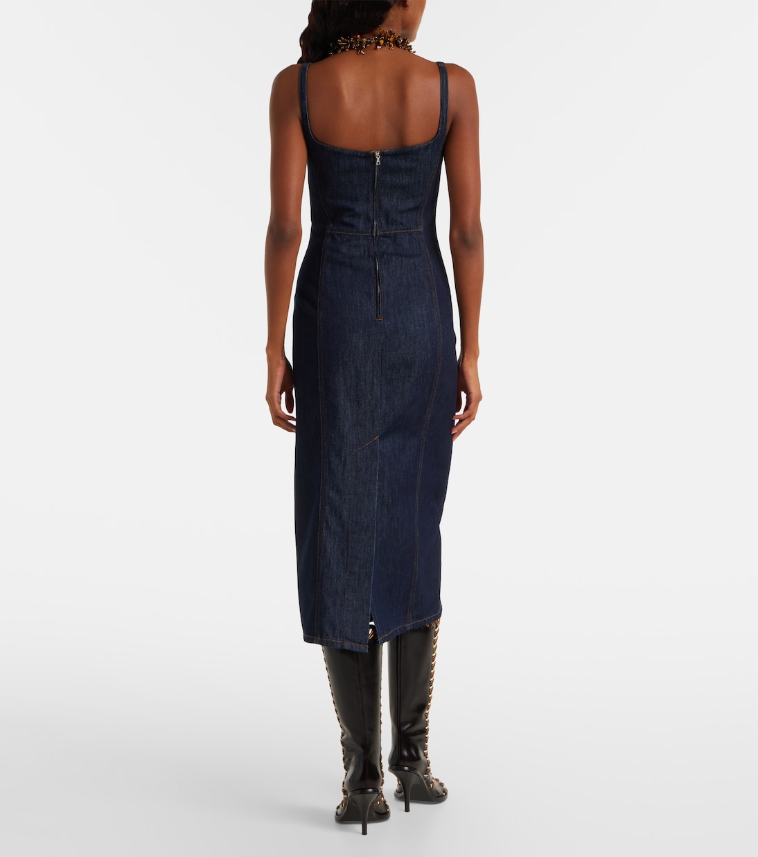 Abito midi in denim | Dries Van Noten