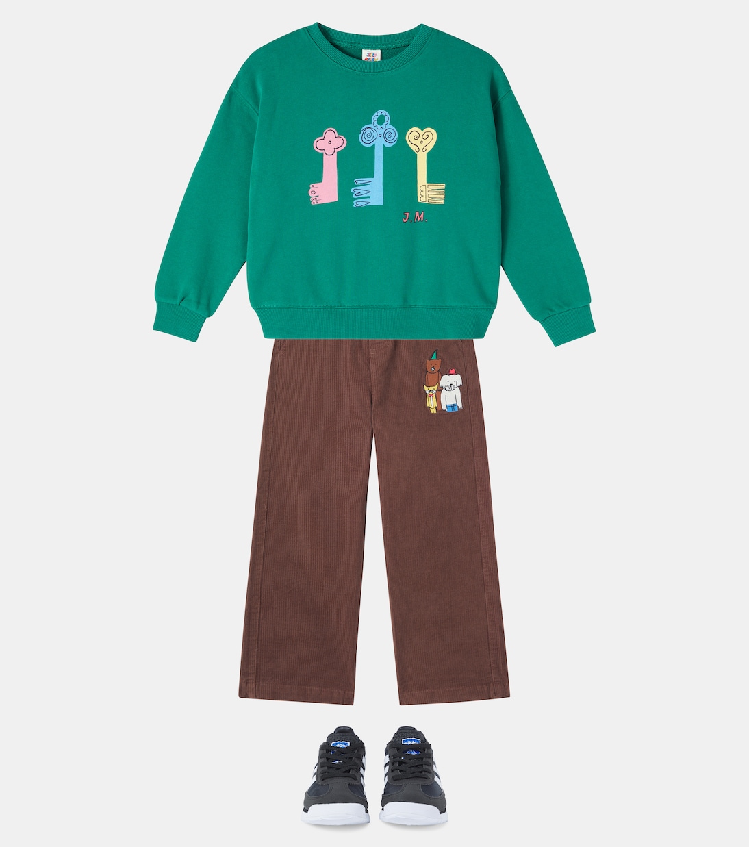 Animal Friends cotton corduroy pants | Jellymallow