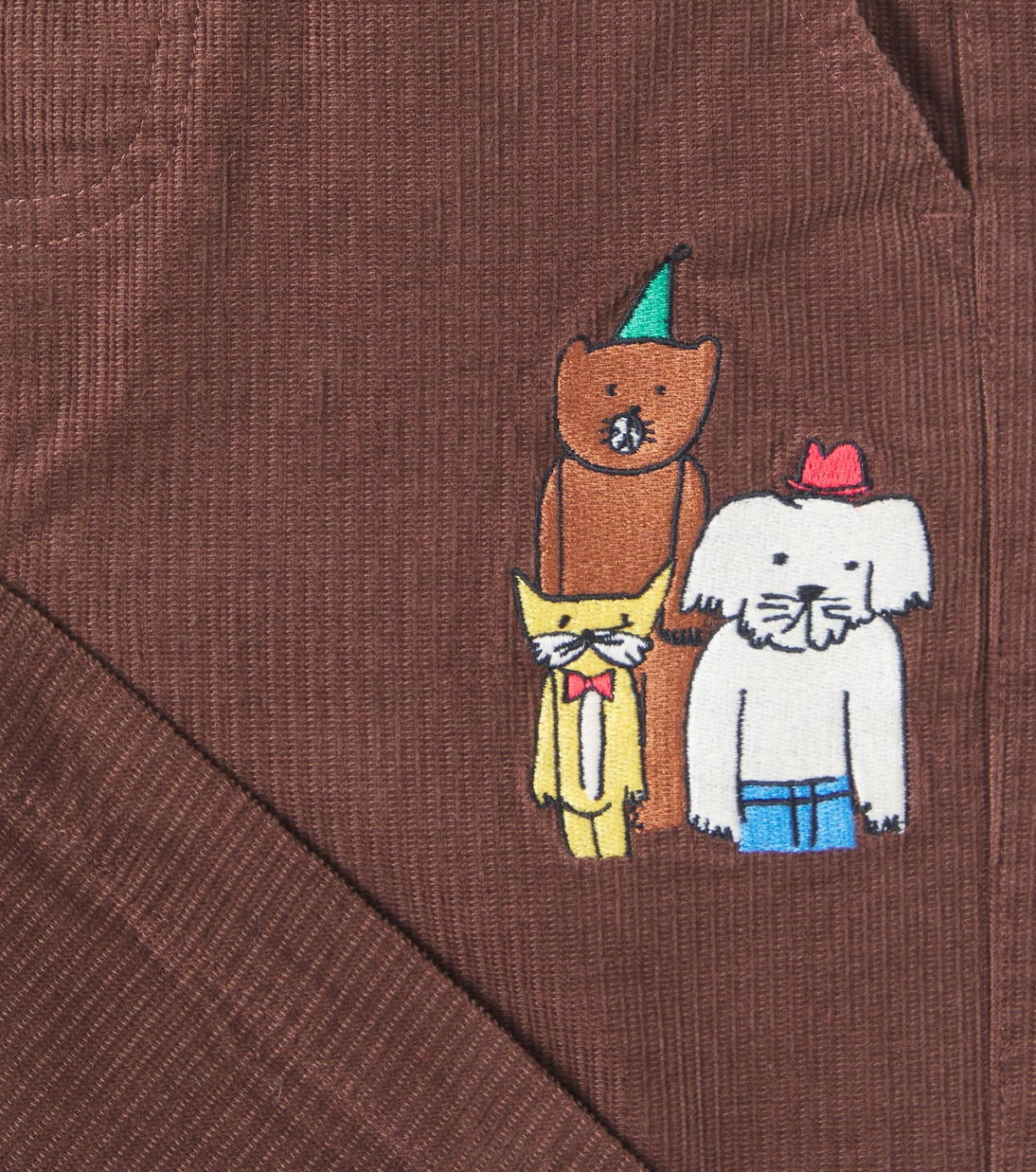 Animal Friends cotton corduroy pants | Jellymallow